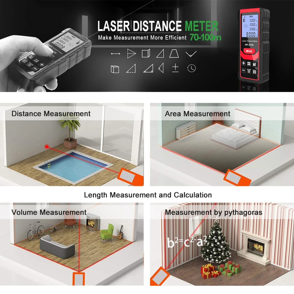 Télémètre laser numérique Noya - Industrial Laser Tape Measure avis et prix