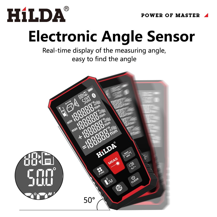 HILDA Laser Distance 50M/100M/ - Industrial Laser Tape Measure avis et prix
